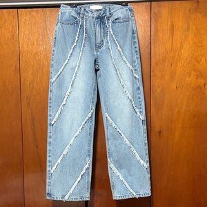Stylish Distressed Blue Jeans